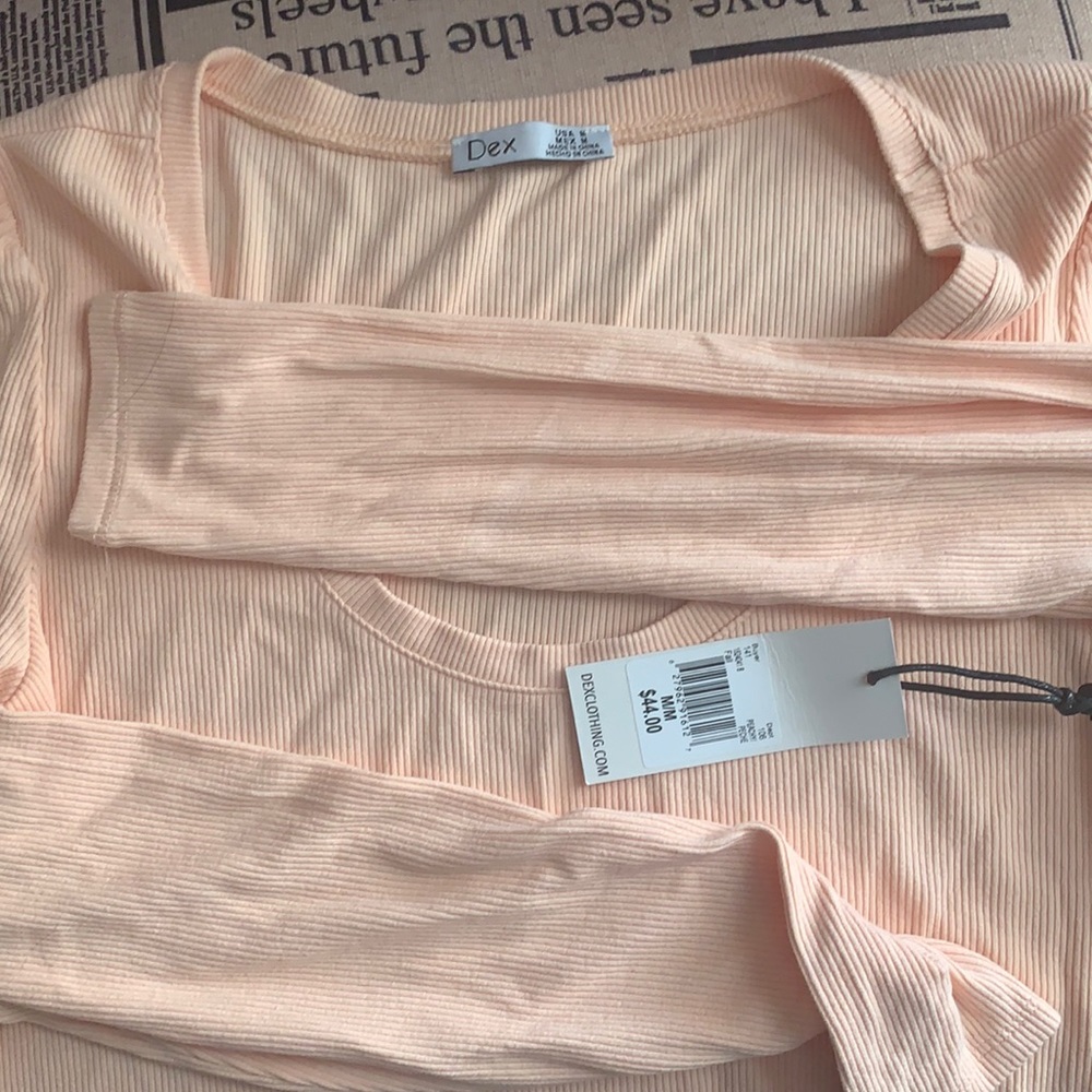 Peach NWT ribbed long sleeve